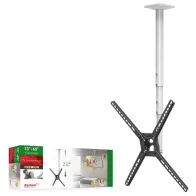 Barkan 3500 Biały wieszak TV sufitowy do 65" regulowany - B2B Netinet