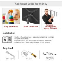 Barkan S320 Regulowana stopa pod telewizor 13-65" - B2B Netinet