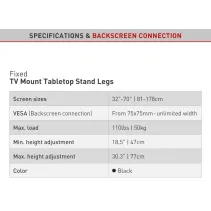 Barkan S40 Uniwersalne nóżki do telewizora 13-70" - B2B Netinet