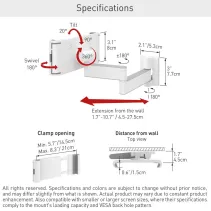 Barkan T54 Obrotowy uchwyt ścienny do tabletu 7-12" - B2B Netinet