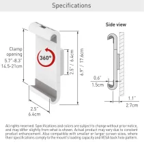 Barkan T50 Obrotowy uchwyt ścienny na tablet 7-12" - B2B Netinet