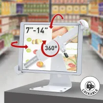 Barkan T71HL Stojak biurkowy do tabletu 7-14" z zamkiem - B2B Netinet