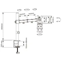 Techly 365566 Uchwyt monitora 13-27" do biurka - B2B Netinet