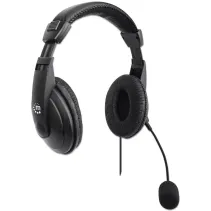 Manhattan 179843 Zamknięte słuchawki USB z mikrofonem - B2B Netinet