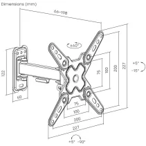 Techly 620751 Wieszak do telewizora 13-43" obrotowy - B2B Netinet