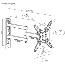 Techly 620775 Wieszak do telewizora 13-43" obrotowy - B2B Netinet