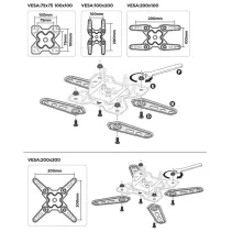 Techly 620775 Wieszak do telewizora 13-43" obrotowy - B2B Netinet
