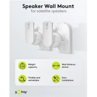 Uchwyt ścienny do głośników, uniwersalny, do 3,5kg, biały