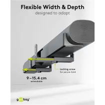 Uniwersalny uchwyt ścienny pod Soundbar, regulowany, czarny