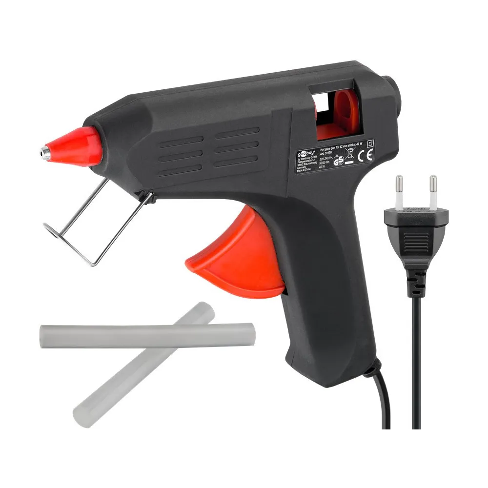Pistolet do kleju na gorąco, do sztyftów 11-12 mm, 20W, 2 sztyfty w zestawie
