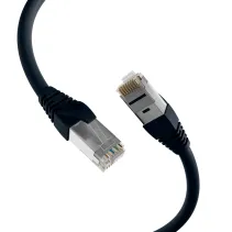Patchcord Cat6a SFTP 3M 100% Cu LSZH TPE czarny