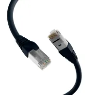 Patchcord Cat6a SFTP 3M 100% Cu LSZH TPE czarny