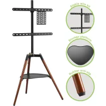 Techly ICA-TR58 Drewniany stojak tripod TV 32-65" - B2B Netinet