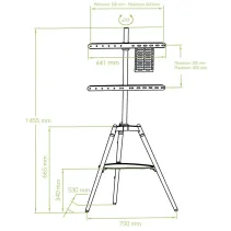 Techly ICA-TR58 Drewniany stojak tripod TV 32-65" - B2B Netinet