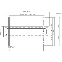 Manhattan 461917 Wieszak TV 60-120" ścienny slim - B2B Netinet