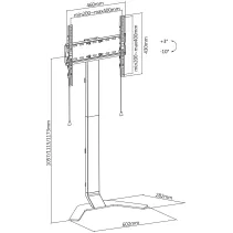 Manhattan 462044 Stojak podłogowy TV 32-70" slim - B2B Netinet