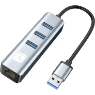 Techly 366907 Karta sieciowa USB 3.0 RJ45 Hub 3x USB - B2B Netinet