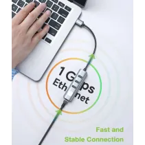 Techly 366907 Karta sieciowa USB 3.0 RJ45 Hub 3x USB - B2B Netinet