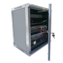 Szafa wisząca Rack 19" 12U 570x450, do samodzielnego złożenia, Flatpack, szara
