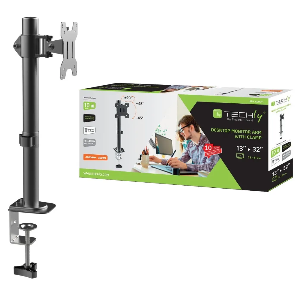 Techly 620911 Uchwyt do monitora 13-32" obrotowy - B2B Netinet