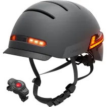 Kask miejski 57-61cm światła LED czujnik upadku SOS czarny