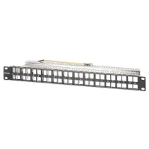 Patch panel 48 portów na moduły Keystone, 1U, z tacką