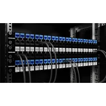 Patch panel 48 portów na moduły Keystone, 1U, z tacką