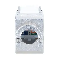 Moduł Keystone Cat6A STP slim, beznarzędziowy, czarny