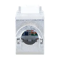 Moduł Keystone Cat6A STP slim, beznarzędziowy, biały