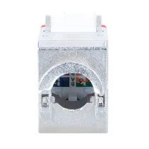 Moduł Keystone Cat6A STP slim, beznarzędziowy, czerwony