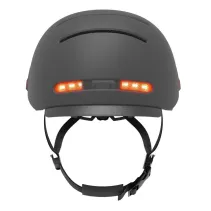 Kask miejski 57-61cm światła LED czujnik upadku SOS czarny