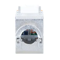 Moduł Keystone Cat6A STP slim, beznarzędziowy, pomarańczowy