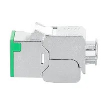 Moduł Keystone Cat6A STP slim, beznarzędziowy, zielony