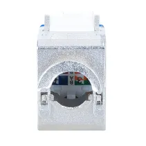 Moduł Keystone Cat6A STP slim, beznarzędziowy, niebieski