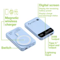 Techly 621307 Bezprzewodowy power bank 10K magnetyczny - B2B Netinet