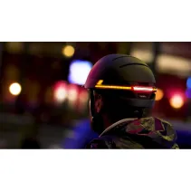 Kask miejski 57-61cm światła LED czujnik upadku SOS czarny