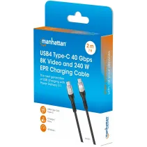 Manhattan 356381 Kabel USB4 Typ-C 2m 40Gbps 240W EPR 8K - B2B Netinet