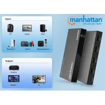 Manhattan 208222 Przełącznik HDMI 2.0 4K60Hz 3x1 - B2B Netinet