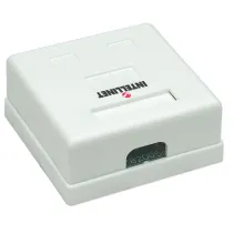 Gniazdo natynkowe 2x RJ45 Cat5e UTP beżowe