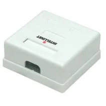 Gniazdo natynkowe 2x RJ45 Cat5e UTP beżowe