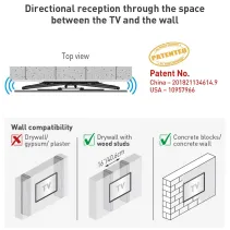 Barkan VTM464L Wieszak do telewizora 90" z anteną DVB-T2 - B2B Netinet