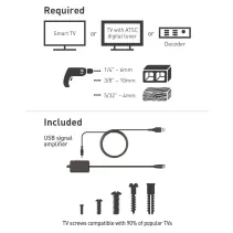 Barkan VTM464L Wieszak do telewizora 90" z anteną DVB-T2 - B2B Netinet