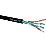 Kabel skrętka Cat5e UTP drut 305m CU outdoor PE czarny