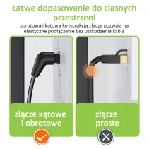 Patchcord Cat6a U/FTP 1m 100% miedź obrotowy kątowy slim