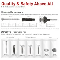 Barkan 114.W Uchwyt ścienny do mikrofali biały - B2B Netinet