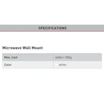 Barkan 114.W Uchwyt ścienny do mikrofali biały - B2B Netinet