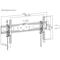 Manhattan 461863 Mocny wieszak TV 43-90" odchylany - B2B Netinet