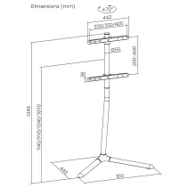 Manhattan 462648 Stojak pod telewizor 32-70" V-Shape - B2B Netinet
