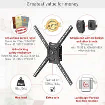 Barkan BM300R Pionowy uchwyt ścienny do telewizora 65" - B2B Netinet