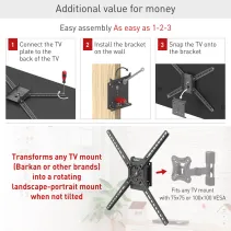 Barkan BM300R Pionowy uchwyt ścienny do telewizora 65" - B2B Netinet